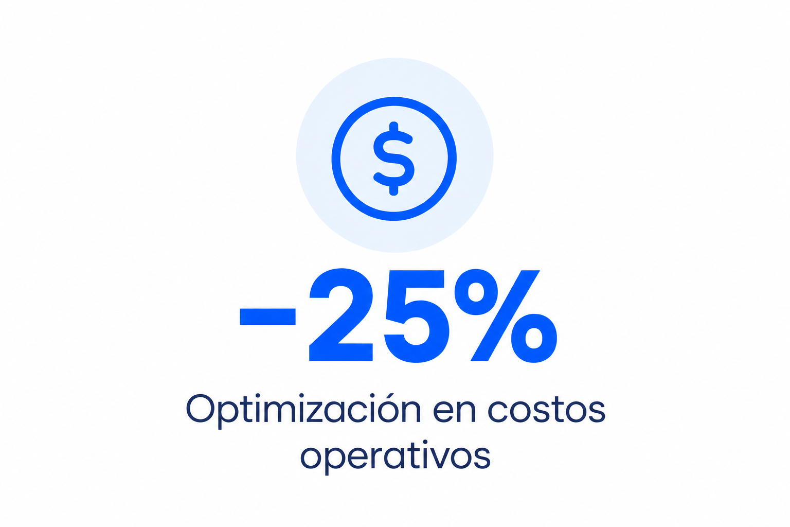 -25% Optimización en costos operativos
